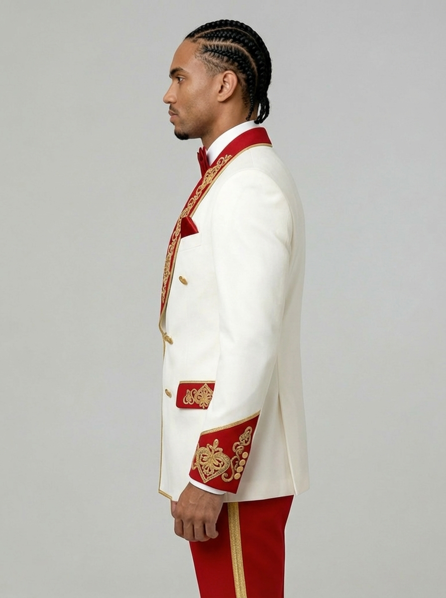 Men's Crimson & Cream Gold Embroidery Luxury 2 Piece Suit - ENE TRENDS -custom designed-personalized- tailored-suits-near me-shirt-clothes-dress-amazon-top-luxury-fashion-men-women-kids-streetwear-IG-best