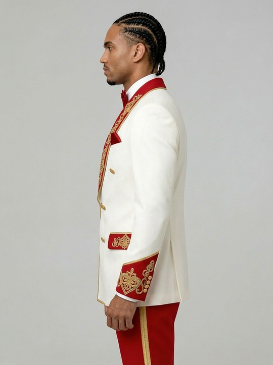 Men's Crimson & Cream Gold Embroidery Luxury 2 Piece Suit - ENE TRENDS -custom designed-personalized- tailored-suits-near me-shirt-clothes-dress-amazon-top-luxury-fashion-men-women-kids-streetwear-IG-best