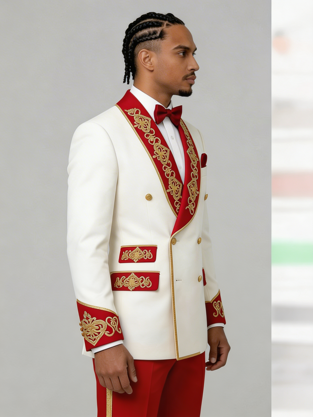 Men's Crimson & Cream Gold Embroidery Luxury 2 Piece Suit - ENE TRENDS -custom designed-personalized- tailored-suits-near me-shirt-clothes-dress-amazon-top-luxury-fashion-men-women-kids-streetwear-IG-best