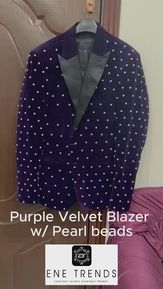 Mens Custom Made Slim Fit Velvet Suit-Formal Wedding Tuxedo