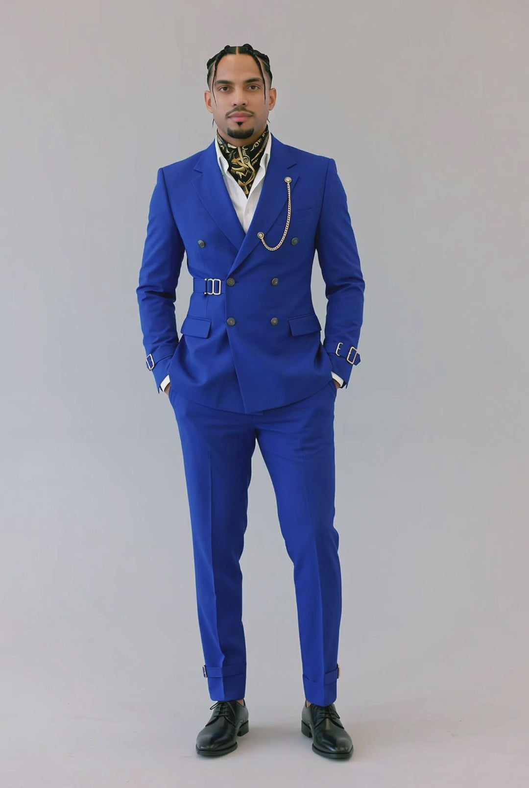 Royal Blue Strapped Collection Custom 2-Piece Suit
