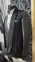 Handmade Custom Event Party Suit Designed by E.McCalla Suits - Leather Lapel