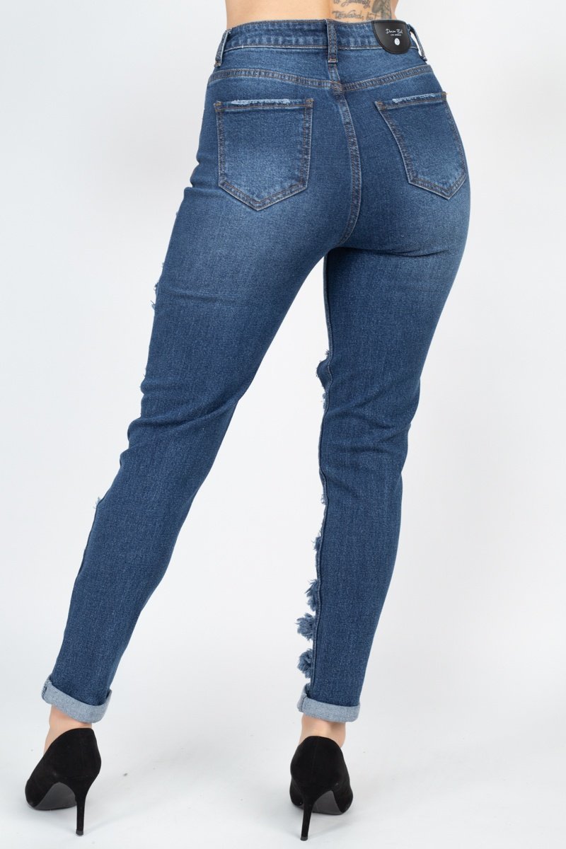Let's Cut Out Denim Pants (Dark Blue) - ENE TRENDS -custom designed-personalized-near me-shirt-clothes-dress-amazon-top-luxury-fashion-men-women-kids-streetwear-IG