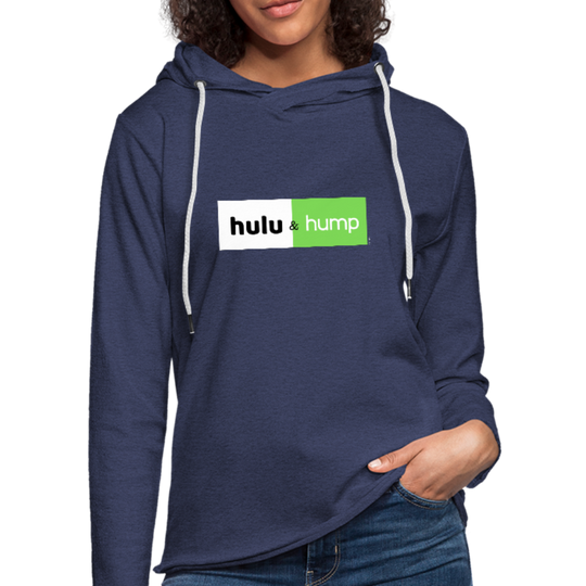 Hulu and Hump Unisex Lightweight Terry Hoodie - heather navy