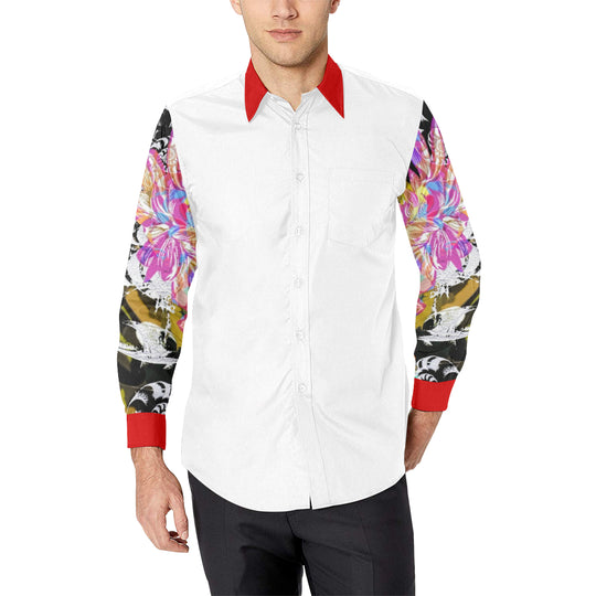 Su Espalda Men's All Over Print Casual Dress Shirt (Model T61) - ENE TRENDS