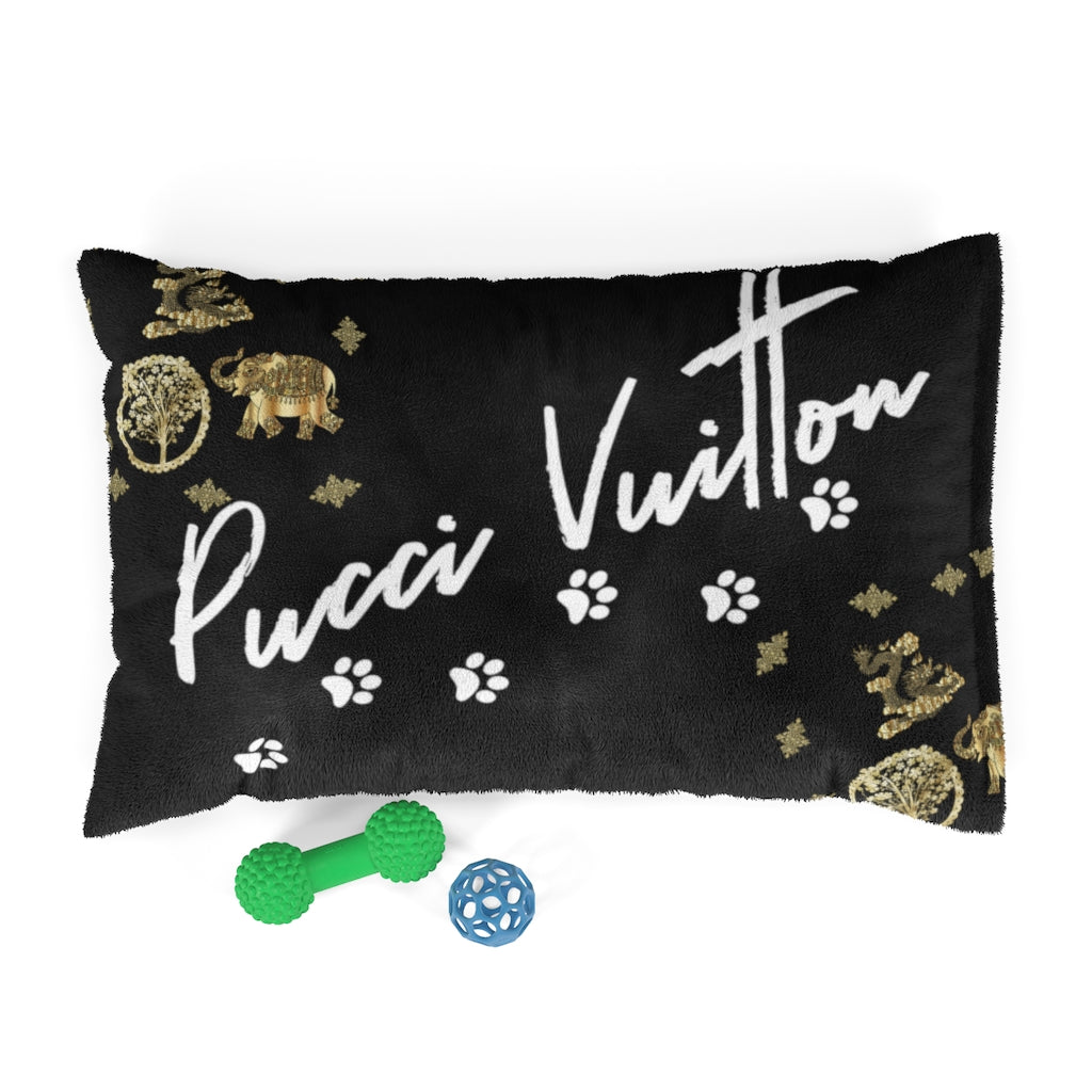 Pucci Vuitton 3 Lucky Elements Black Pet Bed - ENE TRENDS -custom designed-personalized-near me-shirt-clothes-dress-amazon-top-luxury-fashion-men-women-kids-streetwear-IG