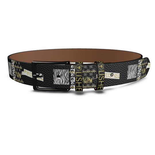 Polished Punteggiato Hand-Made leather belt Black-Black Strap - ENE TRENDS -custom designed-personalized-near me-shirt-clothes-dress-amazon-top-luxury-fashion-men-women-kids-streetwear-IG