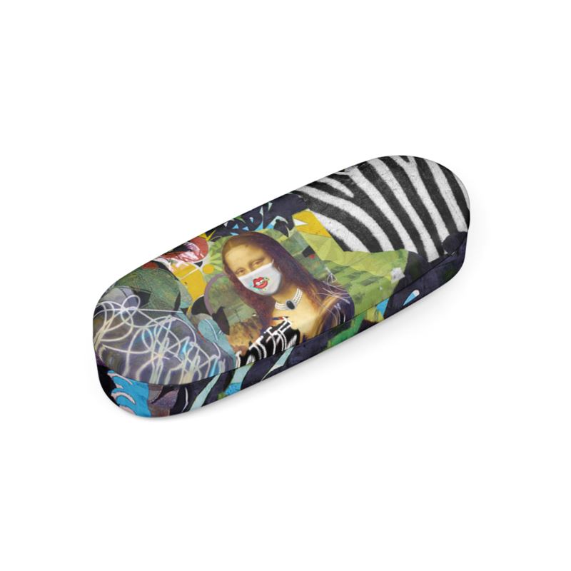 Mona Lisa Masked Graffiti Art Custom Hard Glasses Case - ENE TRENDS -custom designed-personalized-near me-shirt-clothes-dress-amazon-top-luxury-fashion-men-women-kids-streetwear-IG