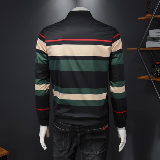Guoch Contrast Striped Casual Men's Thin Jacket - ENE TRENDS -custom designed-personalized-near me-shirt-clothes-dress-amazon-top-luxury-fashion-men-women-kids-streetwear-IG