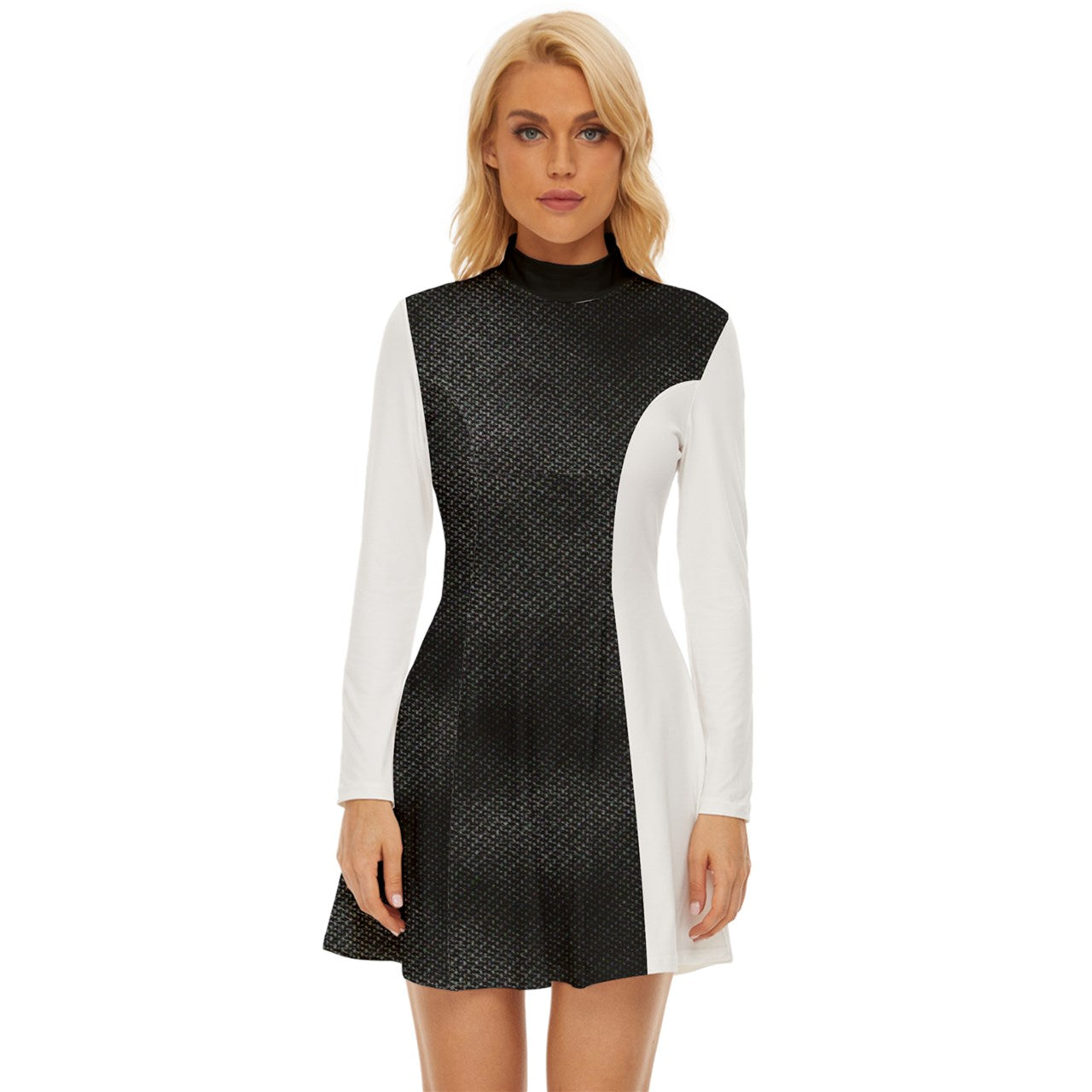 yin & Yang-dress- ong Sleeve Velour Longline Dress