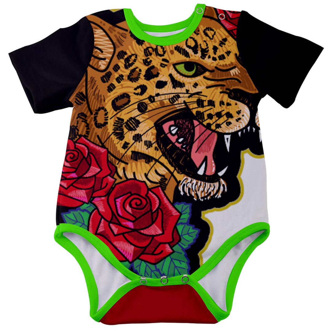 Baby onesie-pull-over-short-sleeve-animal-print-luxury-gift-idea