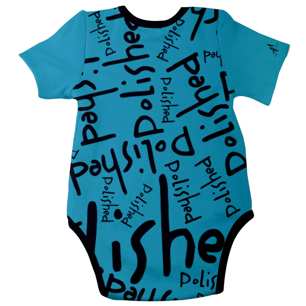 Get-Polished Marker Art Baby Short Sleeve Onesie Bodysuit - Teal - ENE TRENDS -custom designed-personalized-near me-shirt-clothes-dress-amazon-top-luxury-fashion-men-women-kids-streetwear-IG