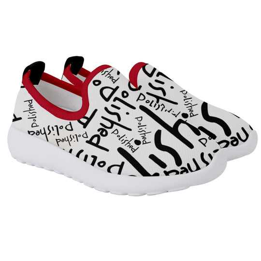 Get-polished Marker Art Kids' Slip On Sneakers - White/Red - ENE TRENDS -custom designed-personalized-near me-shirt-clothes-dress-amazon-top-luxury-fashion-men-women-kids-streetwear-IG