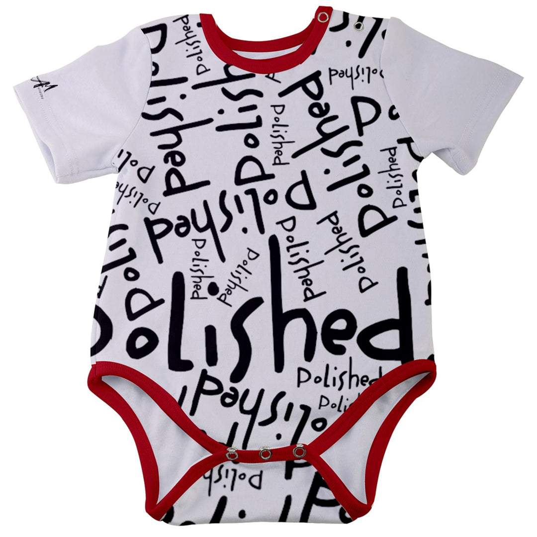 Get-Polished Marker Art Baby Short Sleeve Onesie Bodysuit - White/Red - ENE TRENDS -custom designed-personalized-near me-shirt-clothes-dress-amazon-top-luxury-fashion-men-women-kids-streetwear-IG