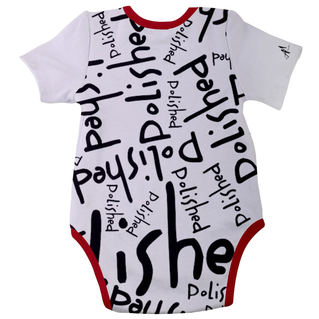 Get-Polished Marker Art Baby Short Sleeve Onesie Bodysuit - White/Red - ENE TRENDS -custom designed-personalized-near me-shirt-clothes-dress-amazon-top-luxury-fashion-men-women-kids-streetwear-IG