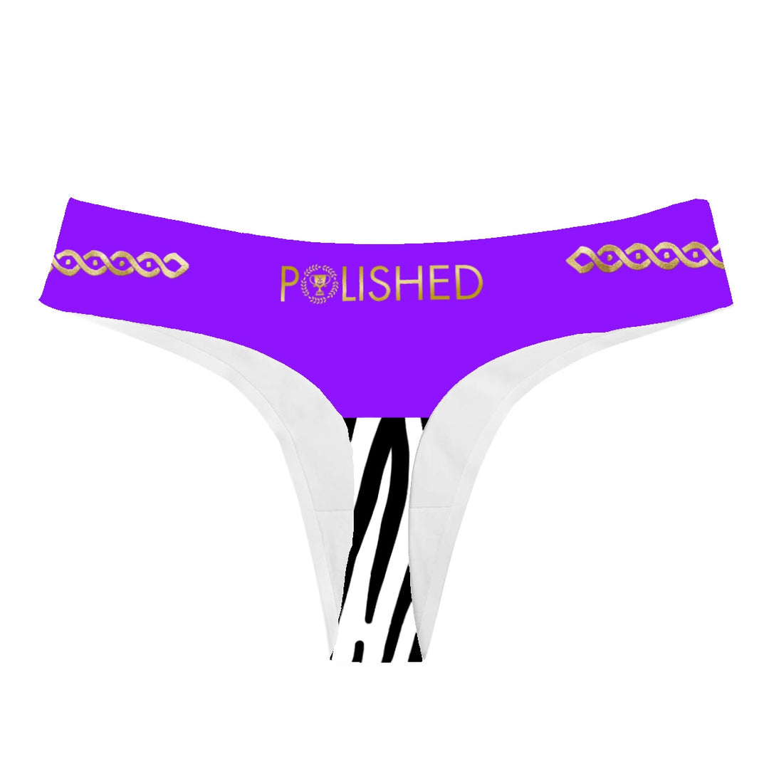 Polished Punteggiato Ze Purple Women's Thong - ENE TRENDS -custom designed-personalized-near me-shirt-clothes-dress-amazon-top-luxury-fashion-men-women-kids-streetwear-IG