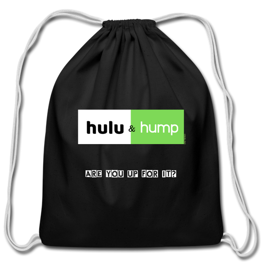 Hulu & Hump Cotton Drawstring Bag - black