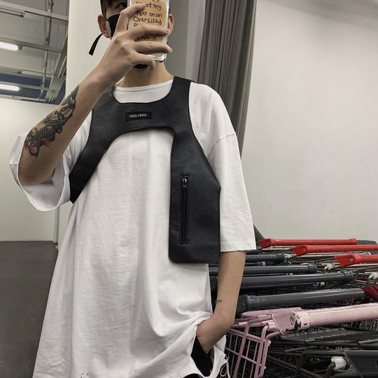 lil pump, lil Durk chest bag, wallet, urban, hiphop, whats new, designer, bulletproof, PU Leather, tactical, black, white, holder