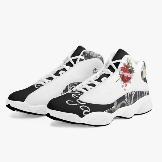 Sacred Heart High-Top Vegan Leather Basketball Unisex Sneakers ENE TRENDS_Jordan style_Jordans_custom