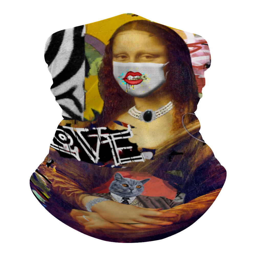 Mona Lisa Masked Unisex Magic Multi Function Bandanas Scarf - ENE TRENDS -custom designed-personalized-near me-shirt-clothes-dress-amazon-top-luxury-fashion-men-women-kids-streetwear-IG