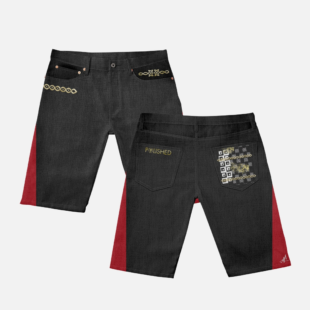 Polished Punteggiato P Mid Rise Denim Shorts - ENE TRENDS -custom designed-personalized-near me-shirt-clothes-dress-amazon-top-luxury-fashion-men-women-kids-streetwear-IG