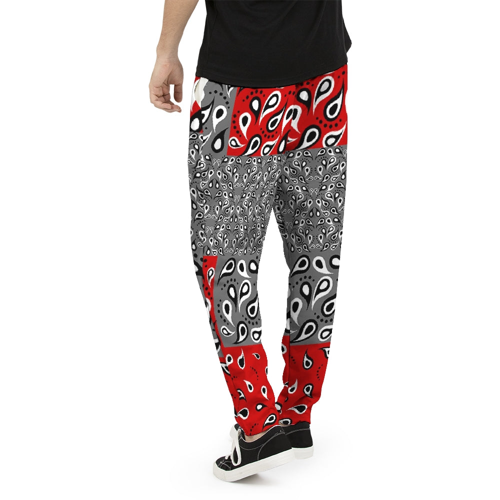 VAQUERO RED Men's Joggers 'CUT & SEW MADE TO ORDER' Men's Joggers - ENE TRENDS