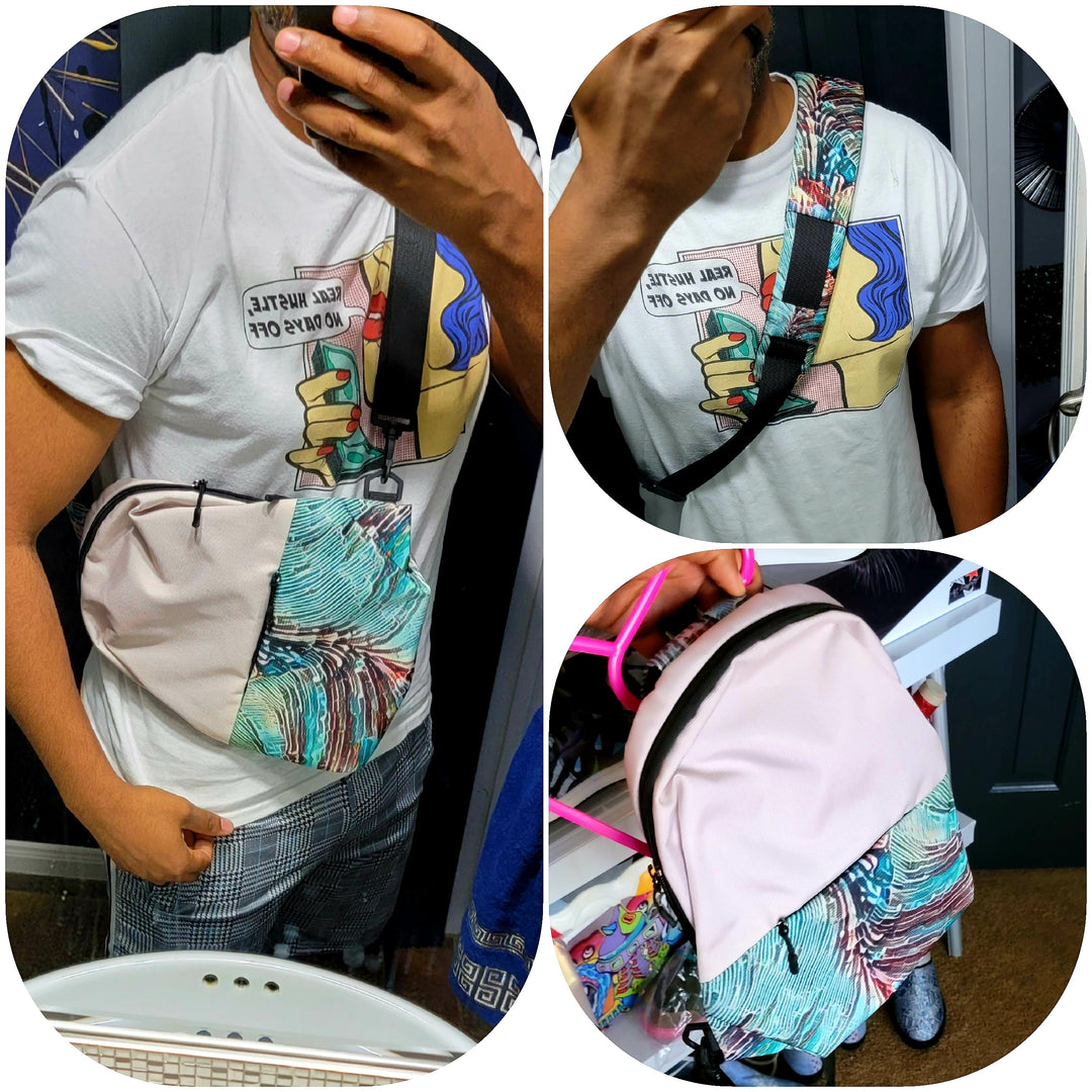 Tsunami Abstract Chest Bag- Travel Accessories - ENE TRENDS -custom designed-personalized-near me-shirt-clothes-dress-amazon-top-luxury-fashion-men-women-kids-streetwear-IG