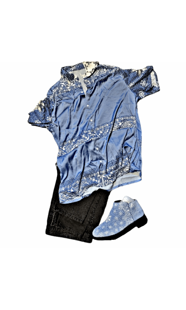 Jean Paisley Print Men's Imitation Silk Short-Sleeved Shirt-what-to-wear-near-me