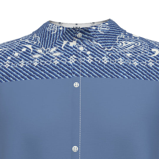 Jean Paisley Print Men's Imitation Silk Short-Sleeved Shirt - ENE TRENDS -custom designed-personalized-near me-shirt-clothes-dress-amazon-top-luxury-fashion-men-women-kids-streetwear-IG