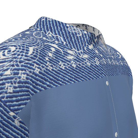 Jean Paisley Print Men's Imitation Silk Short-Sleeved Shirt - ENE TRENDS -custom designed-personalized-near me-shirt-clothes-dress-amazon-top-luxury-fashion-men-women-kids-streetwear-IG