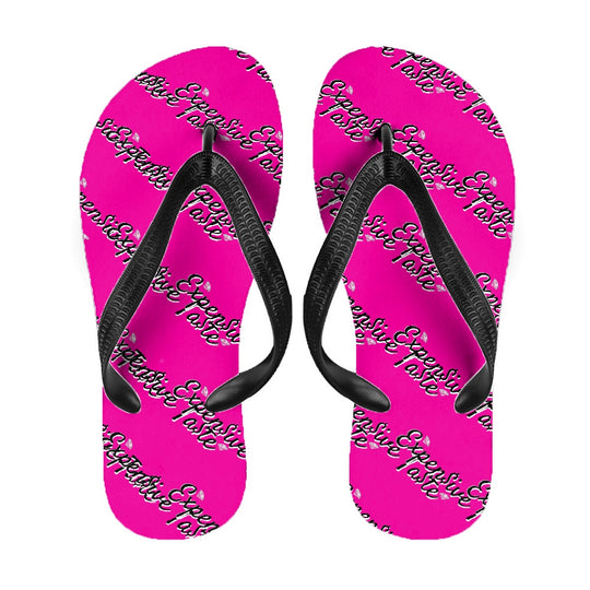 expensive taste, womens slides, pink, hot, slippers, beach, party, fun looking