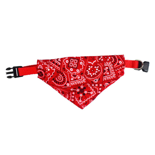 Pet bandanas_ everyday wear, photoshoots, parties, weddings for dogs_cats_red_paisley print