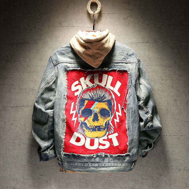 Skull Dust Denim Vintage Rock Jackets | ENE TRENDS