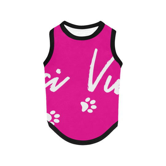 Pucci Vuitton Logo - Pink All Over Printed Pet Tank Top - ENE TRENDS -custom designed-personalized-near me-shirt-clothes-dress-amazon-top-luxury-fashion-men-women-kids-streetwear-IG