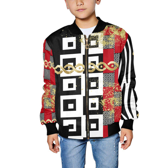 Punteggiato ZE Kids' Printed Bomber Jacket - ENE TRENDS -custom designed-personalized-near me-shirt-clothes-dress-amazon-top-luxury-fashion-men-women-kids-streetwear-IG