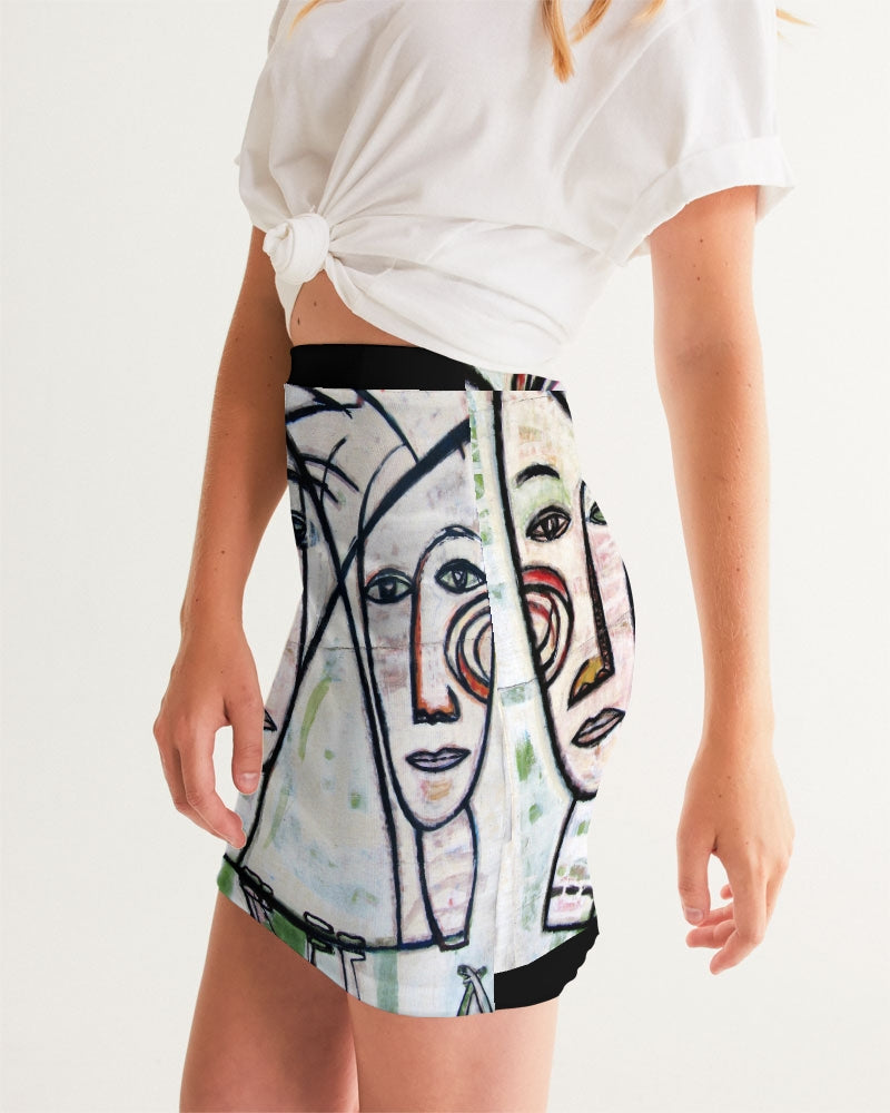 ABSTRACT GEMINI Women's Mini Skirt - ENE TRENDS -custom designed-personalized-near me-shirt-clothes-dress-amazon-top-luxury-fashion-men-women-kids-streetwear-IG
