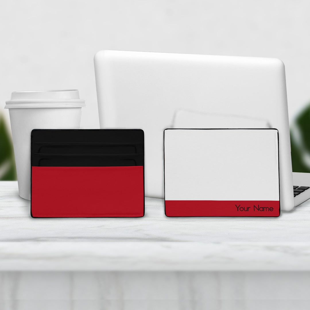 Red Line Card Holder - Personalized Name - ENE TRENDS -custom designed-personalized-near me-shirt-clothes-dress-amazon-top-luxury-fashion-men-women-kids-streetwear-IG-best