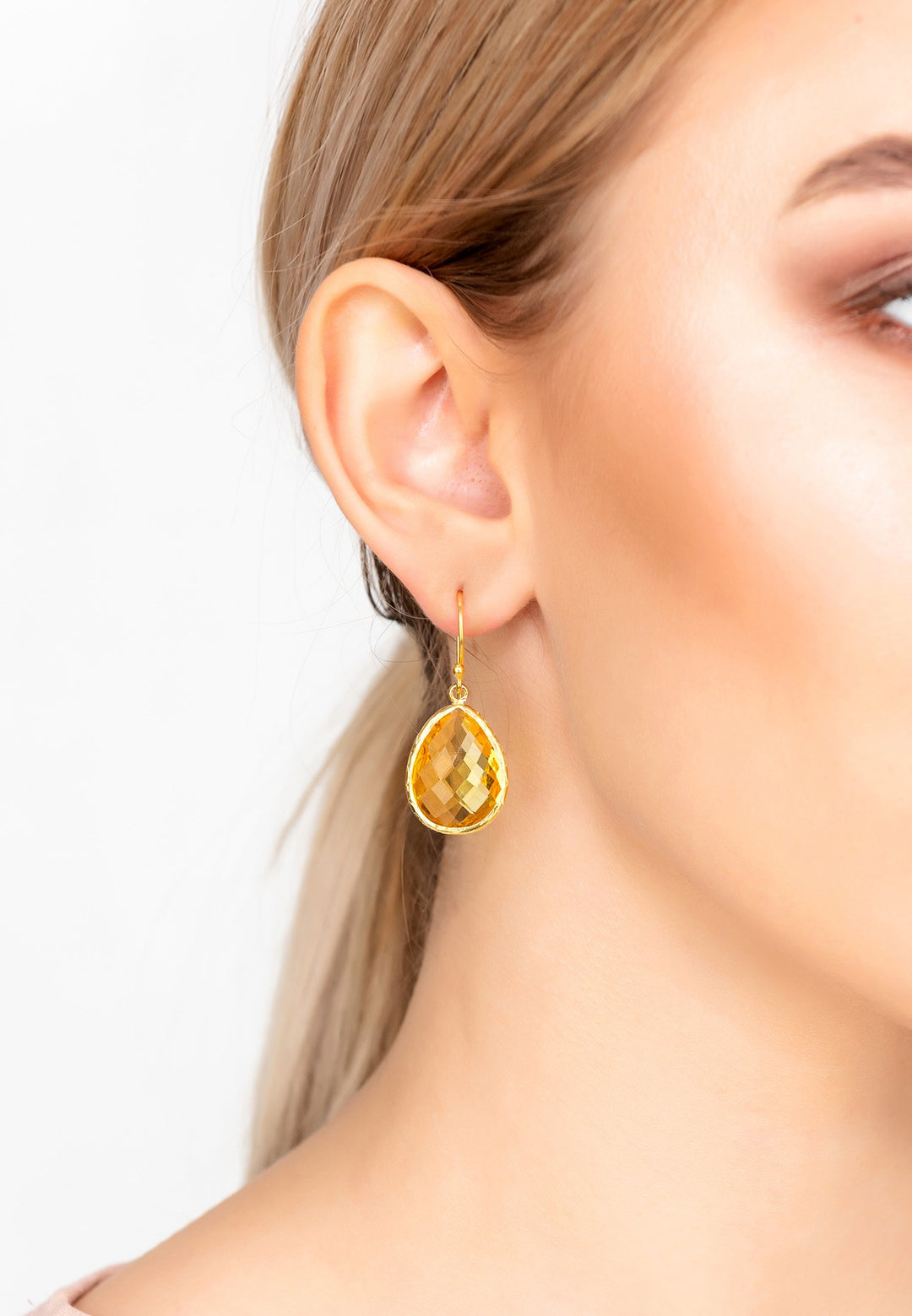 Petite Drop Earring Citrine Hydro Gold - ENE TRENDS -custom designed-personalized-near me-shirt-clothes-dress-amazon-top-luxury-fashion-men-women-kids-streetwear-IG