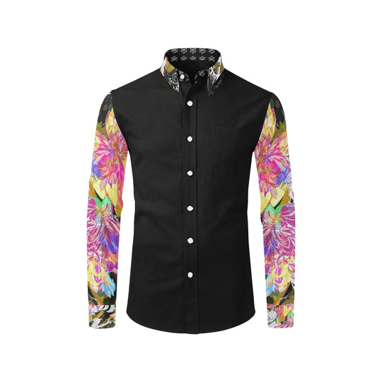 Piuma Men's Print Casual Dress Shirt robert graham stylish_trendy_dior_gucci- ENE TRENDS