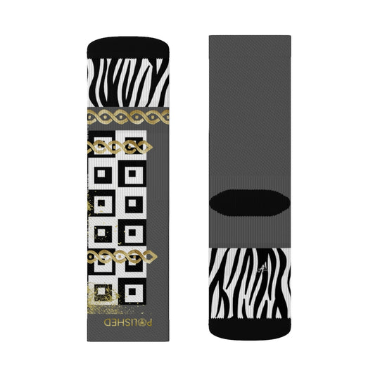 Polished Punteggiato Ze Grey Socks - ENE TRENDS -custom designed-personalized-near me-shirt-clothes-dress-amazon-top-luxury-fashion-men-women-kids-streetwear-IG