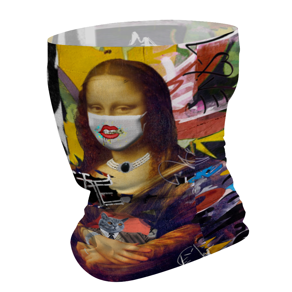 Mona Lisa Masked Unisex Magic Multi Function Bandanas Scarf - ENE TRENDS -custom designed-personalized-near me-shirt-clothes-dress-amazon-top-luxury-fashion-men-women-kids-streetwear-IG