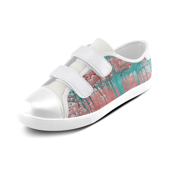 ELYSE DRIPin ART MANIFESTED Velcro Canvas Kid's Shoes (Model 008) - ENE TRENDS