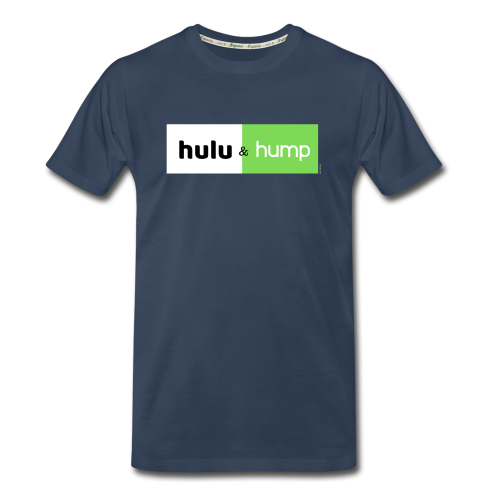 Hulu & Hump double-sided print Men’s Premium Organic T-Shirt (Eco-friendly) - navy
