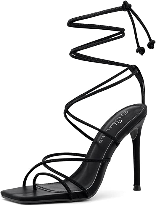 Ellie Square Toe Lace Up Stiletto Sandals - ENE TRENDS -custom designed-personalized- tailored-suits-near me-shirt-clothes-dress-amazon-top-luxury-fashion-men-women-kids-streetwear-IG-best