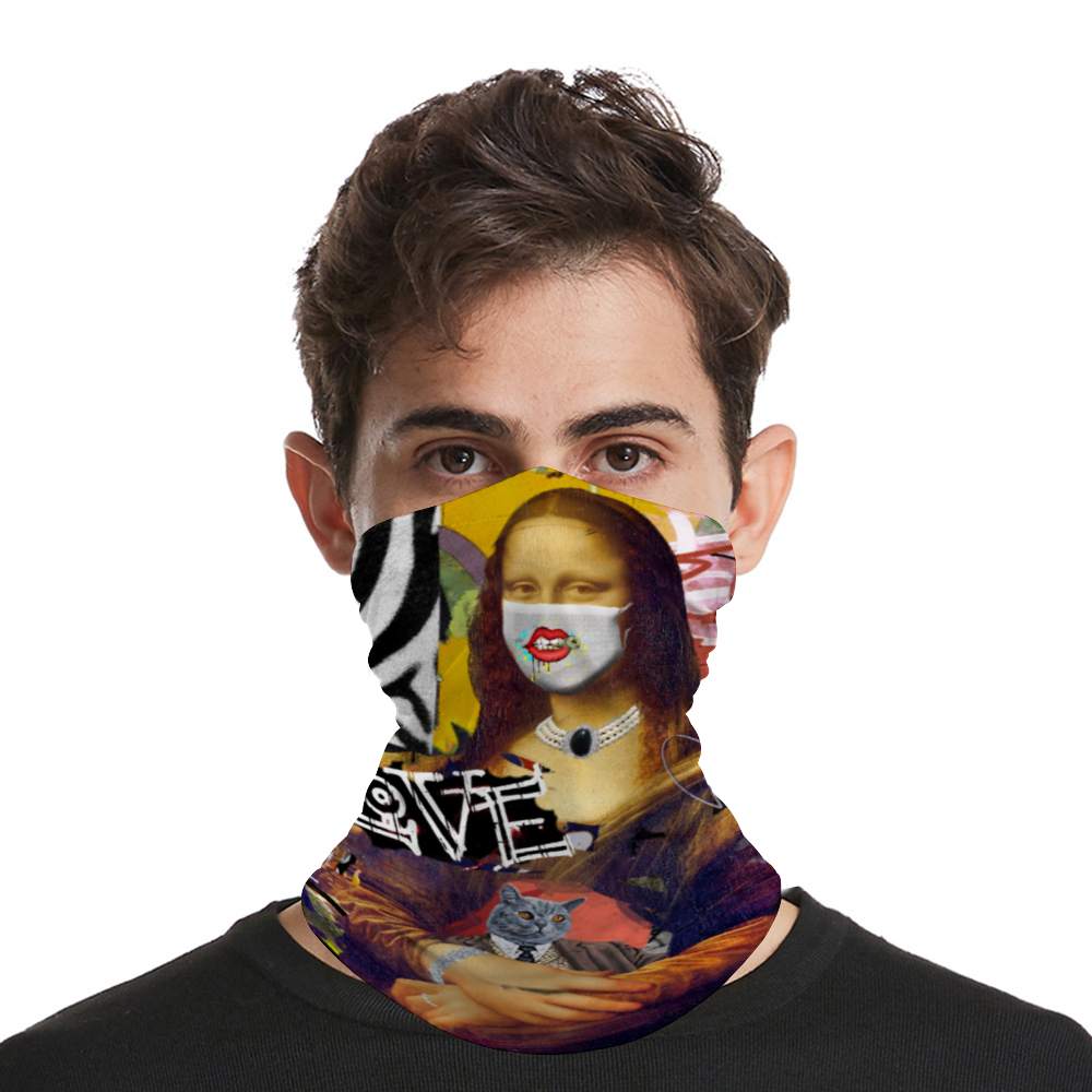 Mona Lisa Masked Unisex Magic Multi Function Bandanas Scarf - ENE TRENDS -custom designed-personalized-near me-shirt-clothes-dress-amazon-top-luxury-fashion-men-women-kids-streetwear-IG