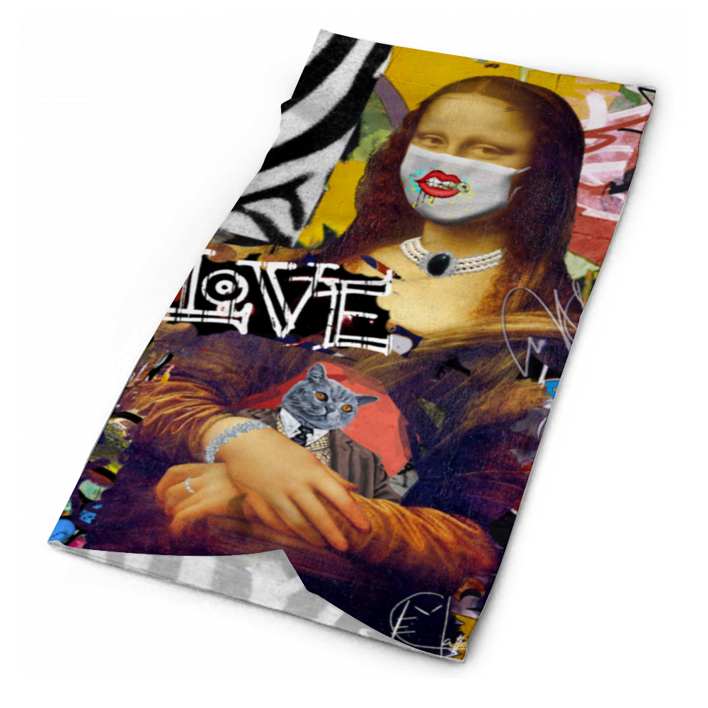 Mona Lisa Masked Unisex Magic Multi Function Bandanas Scarf - ENE TRENDS -custom designed-personalized-near me-shirt-clothes-dress-amazon-top-luxury-fashion-men-women-kids-streetwear-IG