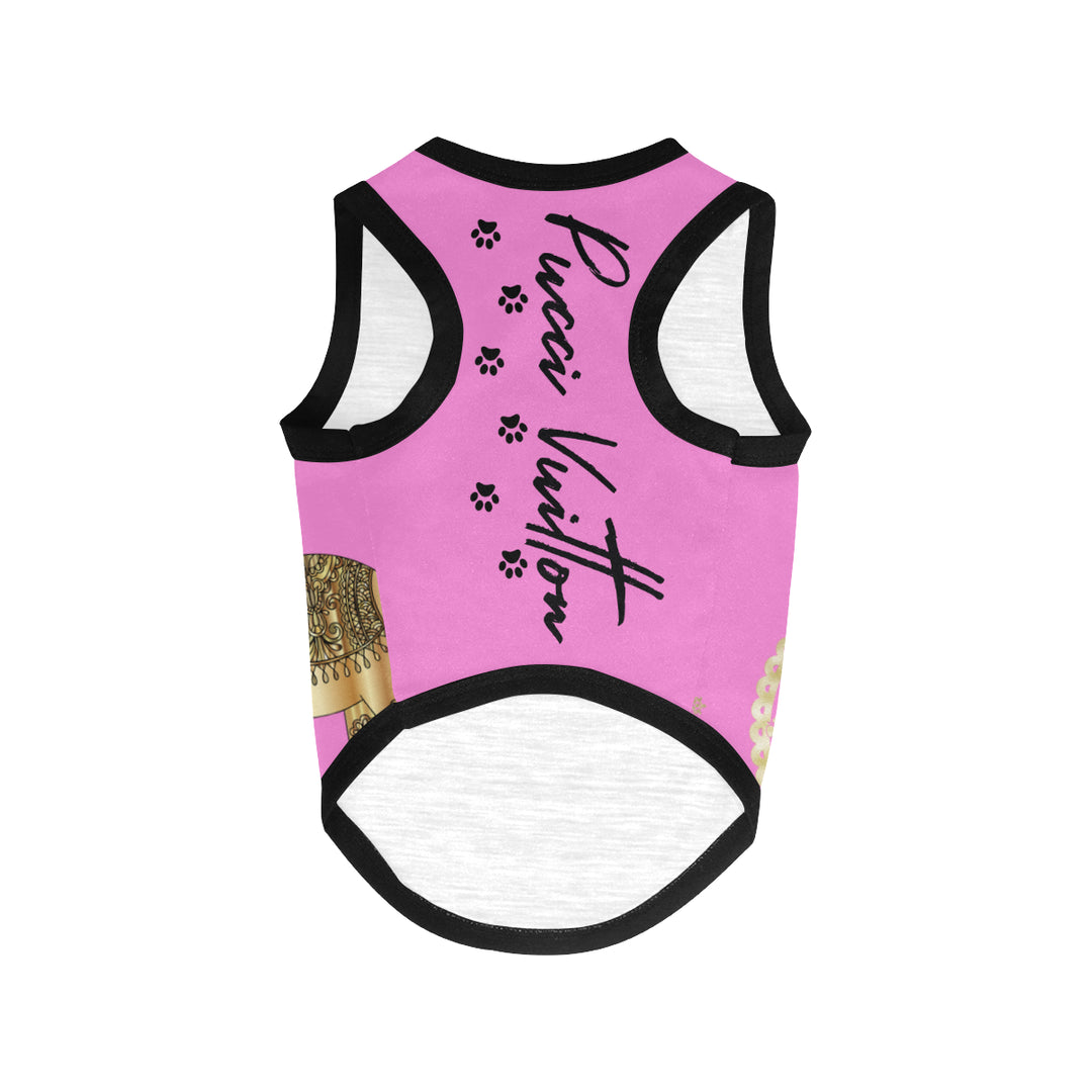 Pucci Vuitton Lucky ELEMENTS Pink All Over Print Pet Tank Top - ENE TRENDS -custom designed-personalized-near me-shirt-clothes-dress-amazon-top-luxury-fashion-men-women-kids-streetwear-IG