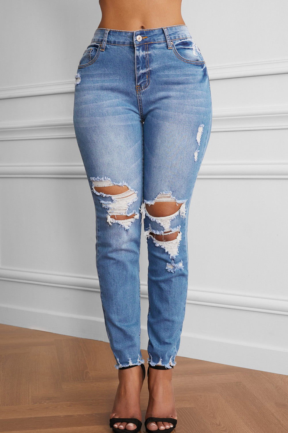 Kennedy Raw Cut Frayed Hem Jeans - ENE TRENDS -custom designed-personalized-near me-shirt-clothes-dress-amazon-top-luxury-fashion-men-women-kids-streetwear-IG