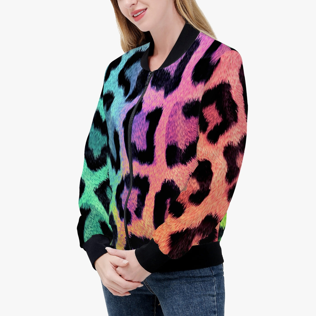 Rainbow Leopard Trending Women’s Jacket (Handmade) - ENE TRENDS -custom designed-personalized-near me-shirt-clothes-dress-amazon-top-luxury-fashion-men-women-kids-streetwear-IG