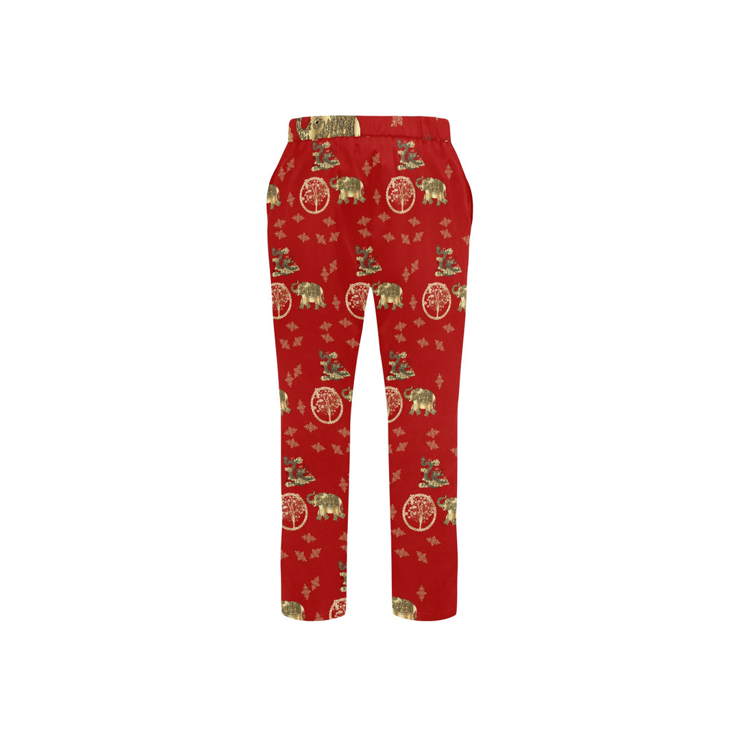 Lucky GOLD ELEMENTS Red Men's Printed Casual Trousers - ENE TRENDS -custom designed-personalized- tailored-suits-near me-shirt-clothes-dress-amazon-top-luxury-fashion-men-women-kids-streetwear-IG-best